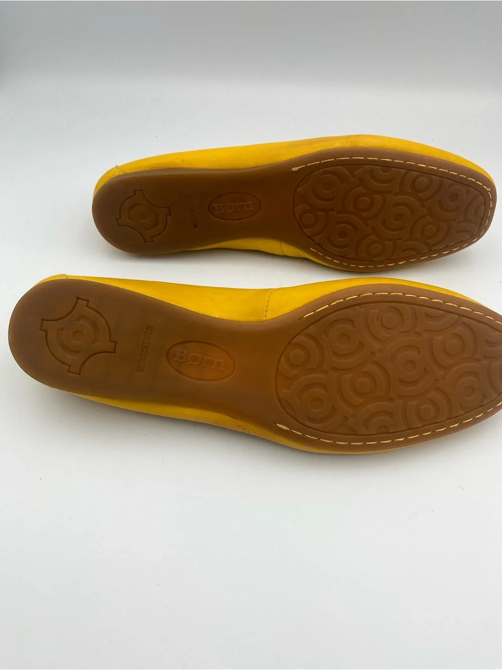 Born Women's Yellow Bow Ballet Flats